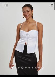 White satin top