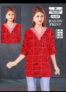 Rayon Print Tunic Top