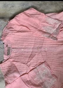 Two pretty handwork green and pink kurtis