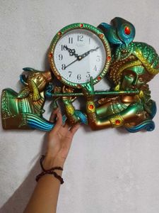 Krishna Playing Flute Wall Watch For Home Decor