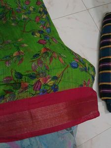 Green Pink Saree