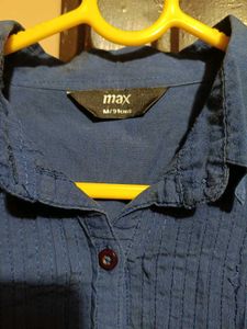 Stylish Blue MAX Button-Down Shirt