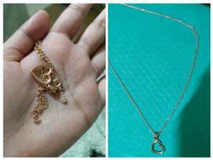 Giva Rose Gold Line Heart Pendant With Box Chain