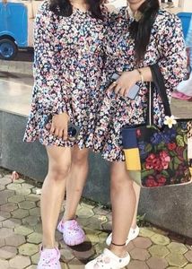 Floral Mini Dress - Long Sleeve
