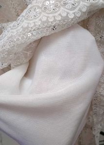 White Chikankari Short Kurti Brand New@lowestprice
