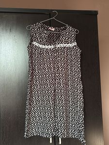 Patterned Sleeveless Dress