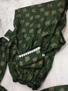 Floral Print Anarkali Dress With Bracelet Free