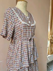 Tiered Print Maxi Dress