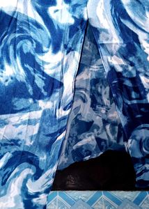 Blue Tie-Dye Long Gown For Women