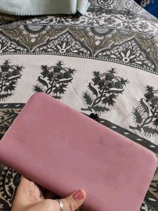 Pink Clutch with Gold Accent