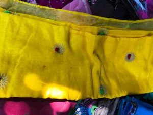 yellow saree