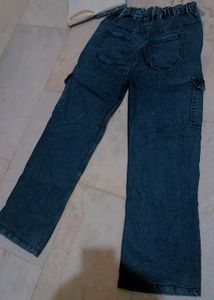 Blue Denim Cargo Jeans