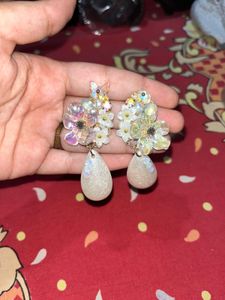 Floral Statement Drop Earrings