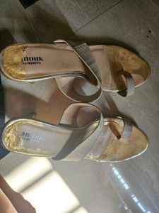 Gold Ethnic Heels