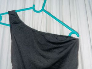Black DianaVisit Ruched One Shoulder Bodycon Dress