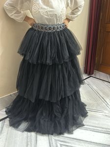 Tiered Tulle Maxi Skirt