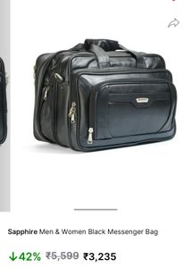 Black Leather Shoulder Bag 💼