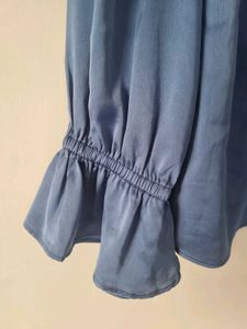 Satin Blouson Formal Top