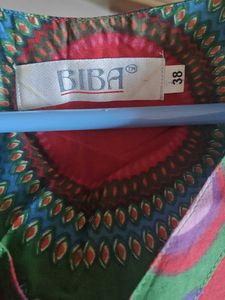Printed Sleeveless kurti Biba