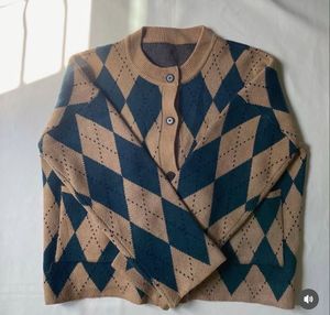 Argyle Knit Cardigan