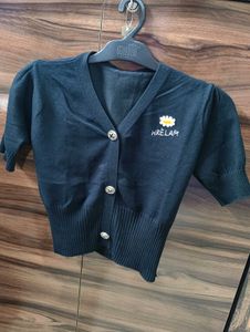 Stylish black Cropped Cardigan