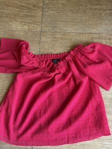 Vero Moda Chic Pink Off-Shoulder Top