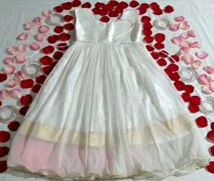 Elegant White &amp; Pink Girls Party Wear Gown |