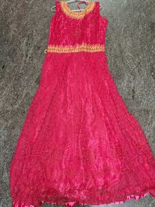 💥 Price Drop💥Pink Embroidered Anarkali Dress