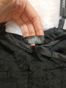 Black Lace Asymmetrical Cami Top