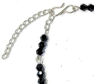 Black Beaded Anklets