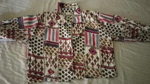 Vintage Patterned Button-Down Shirt
