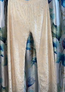 Floral Lace Wide Leg Pants