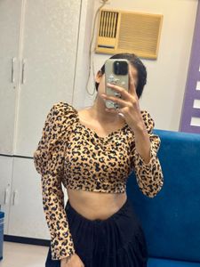 Animal Print Crop Top