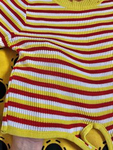 Striped Tie-Up Crop Top