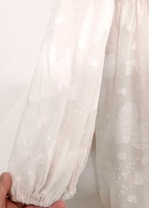 Cream Lace Dress With Empire Sleeves