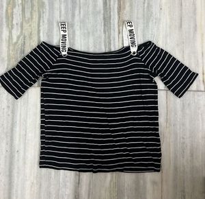 Lifestyle Striped Off Shoulder Top
