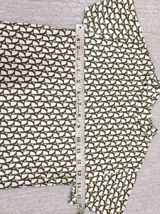 Patterned Short Sleeve Top For Women