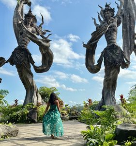 Green Floral Maxi swim monikini with skirt