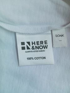 HERE &amp; NOW White Oversized Crop T Shirt