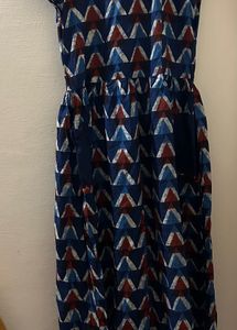 Triangle Print Maxi Dress