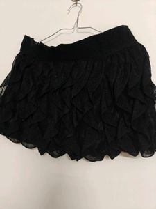 Cute Black Mini Skorts