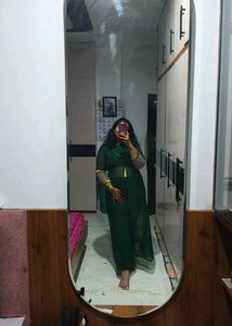 green kurti set