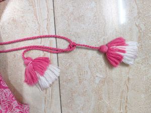 Pink Embroidered Kurta &amp; pants with dupatta