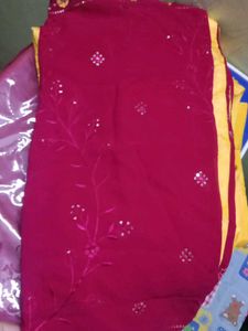 Floor Length Yellow Suit Set