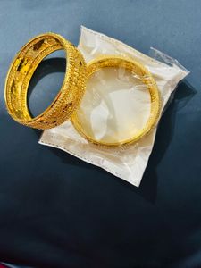 Ornate Gold Bangle Set Size 2.4