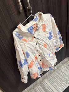 Tie-Dye Button-Up Shirt