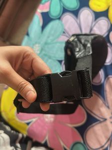 Vintage Black Leather Fanny Pack Waist Bag