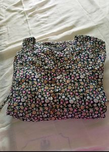 Floral Black Dress