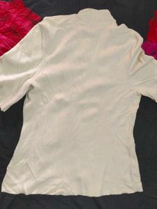 Vintage Cream Mock Neck Top
