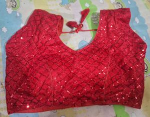 Red Sequin Blouse